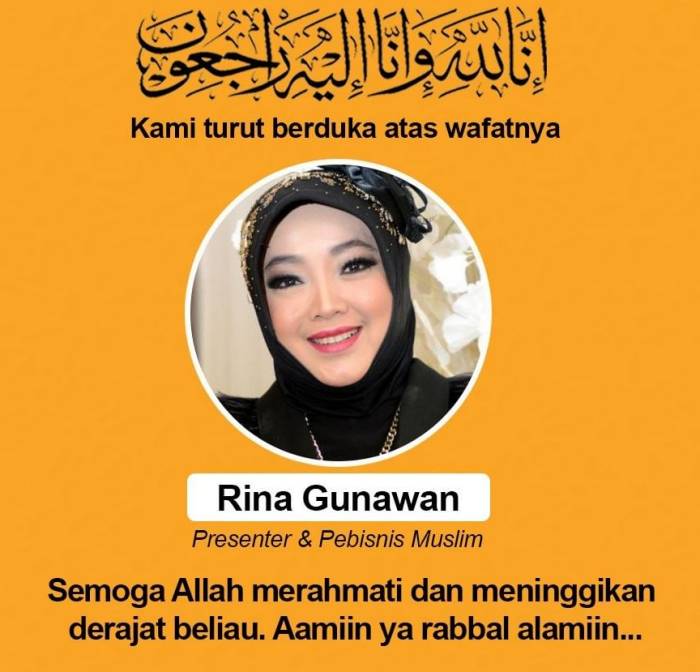 Fakta Rina Gunawan Meninggal