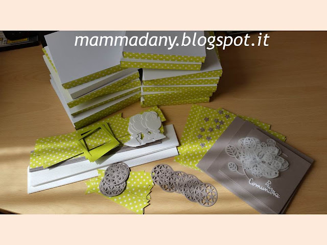 materiali per shadow box per Prima Comunione