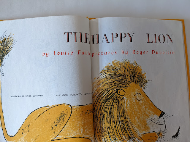 picture of illustrated children's book with a lion