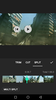 Cara edit video membagi video menggunakan aplikasi Inshot di Android