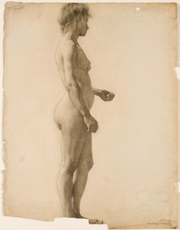 Susan Watkins 18751913 Three Academic Nude Studies Above