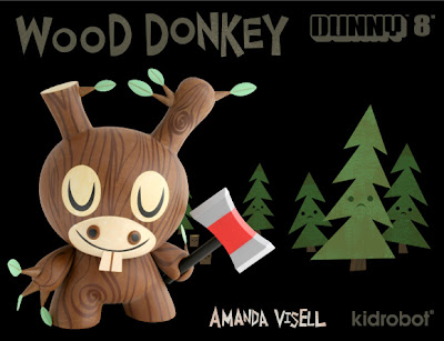 Kidrobot - Wood Donkey 8 Inch Dunny by Amanda Visell