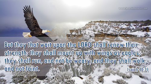 Bible wallpaper Isaiah 40:31 - English