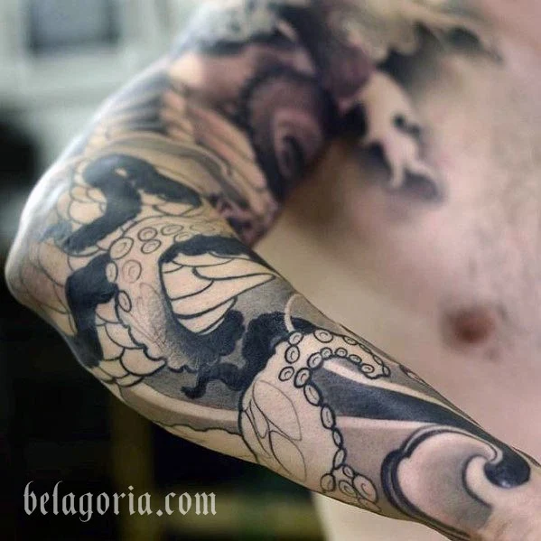 Foto de un tatuaje de Pulpo o Kraken