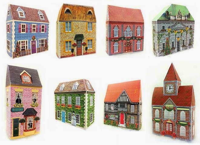 by PAPERMAU: papercraft Darlington Christmas ww2 buildings  Village Collection   Papercraft