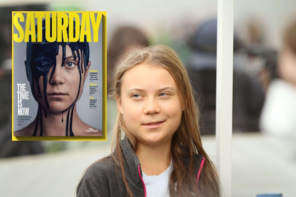 Le visage couvert de “pétrole”, Greta Thunberg fait la couverture du nouveau magazine britannique Saturday