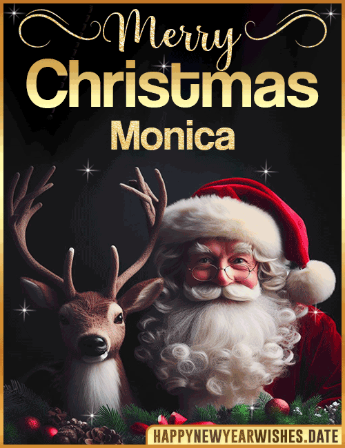 Merry Christmas gif Monica