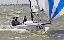 J/70 one-design speedster- sailing downwind in Houston
