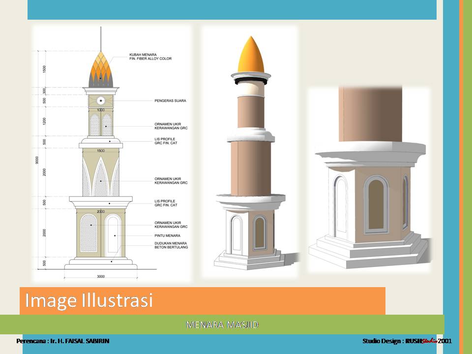 35 Gambar  Menara Masjid Mushola  Terbaru Model Desain Rumah Minimalis 