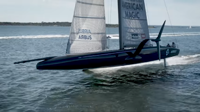 Le premier AC75 du challenger américain Defiant sur l'America's Cup