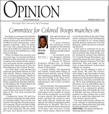 Committee for Colored Troops marches on