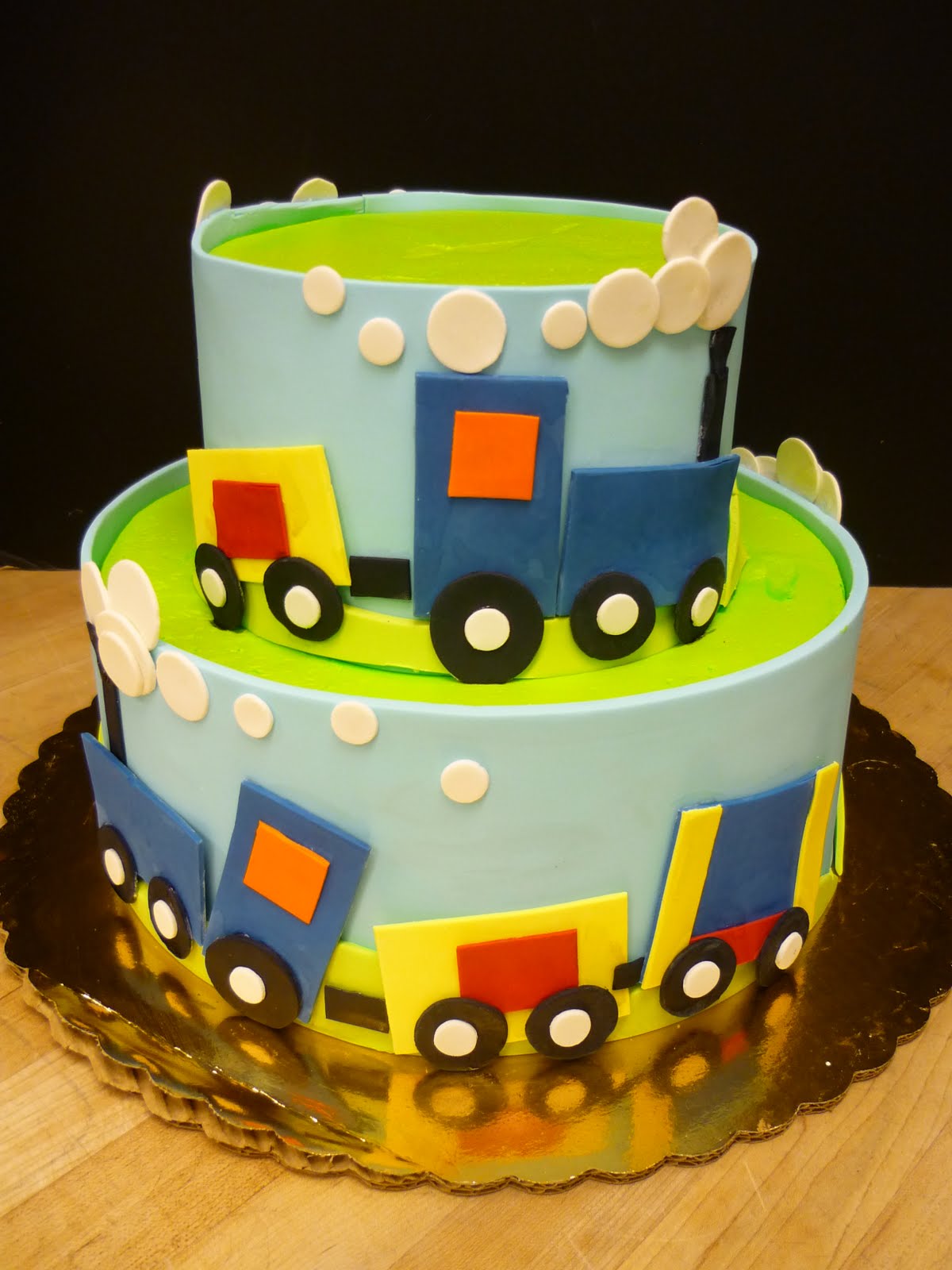 wedding cake favor boxes Fourth Birthday Train Cake