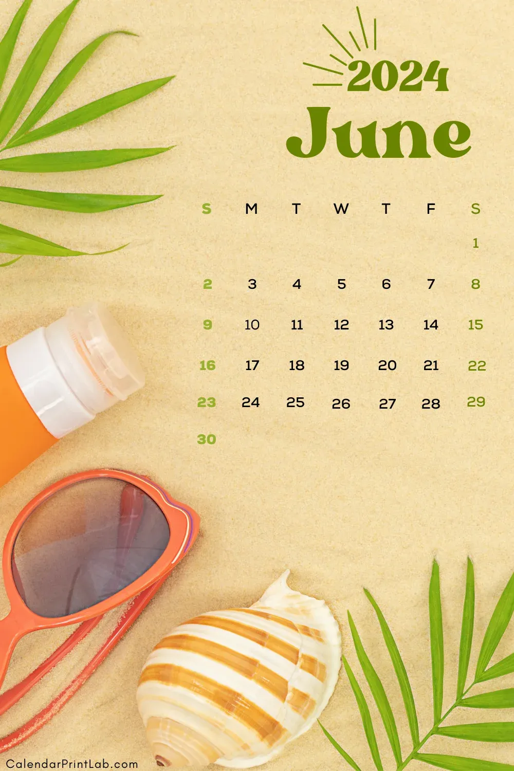 June 2024 Wall Calendar Printable