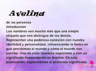 significado del nombre Avelina