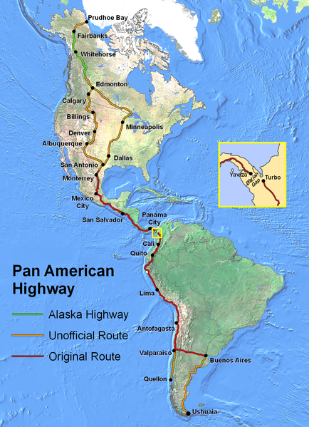 About the Panamerica overland journey, from paperwork, border crossing, shipping till many travelogues