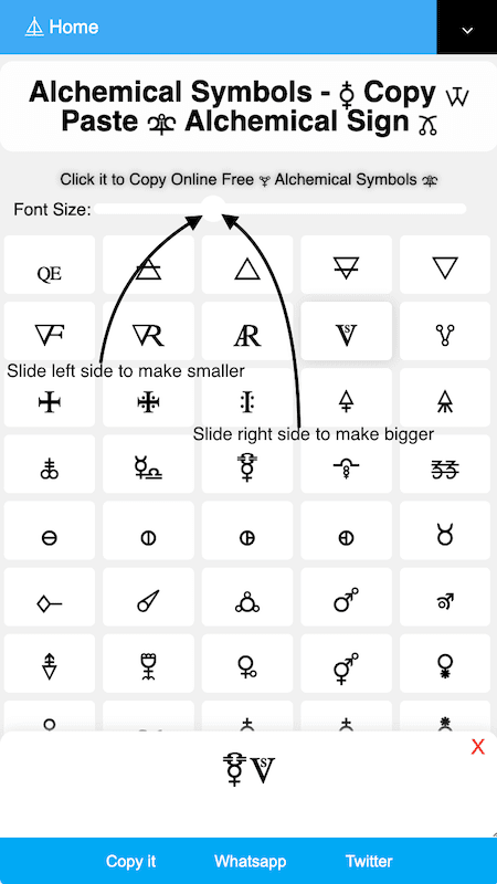 How to make symbols bigger and smaller?