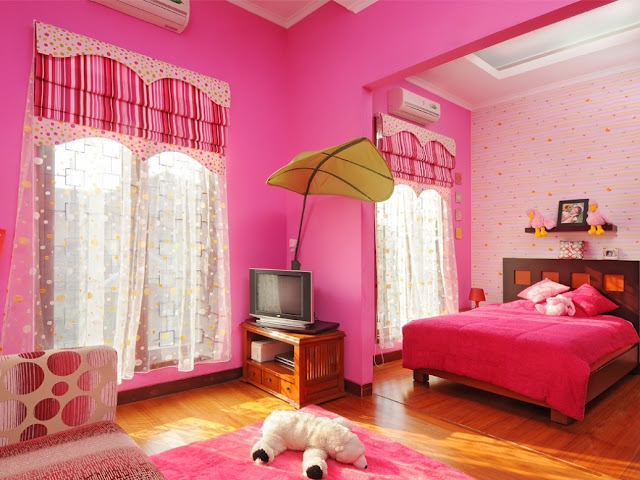 Kamar Tidur Anak Perempuan Minimalis Warna Pink