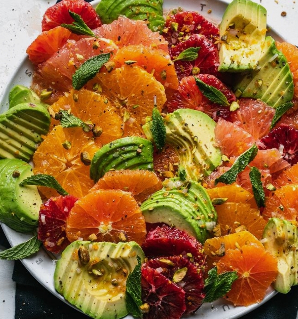 Citrus Avocado Salad with Pistachios and Mint