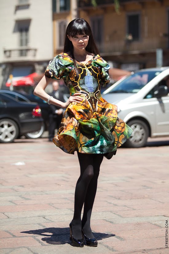 Giorgia Lee _ in front of GUCCI Show. Milan