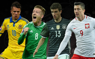  dan berdasarkan perhitungan di atas kertas Skuad Lengkap Grup C EURO 2016:    Jerman-Ukraina-Polandia-Irlandia Utara