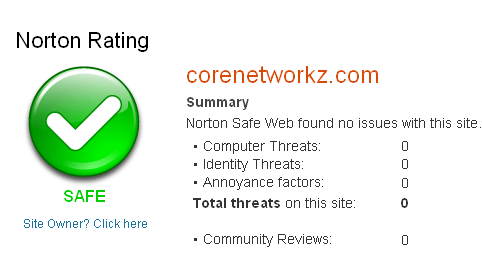 Norton Safe Browse to Check any website