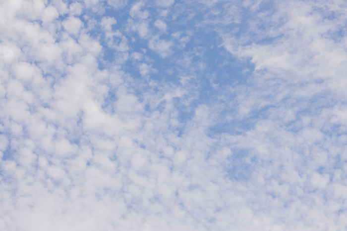 white clouds in blue sky