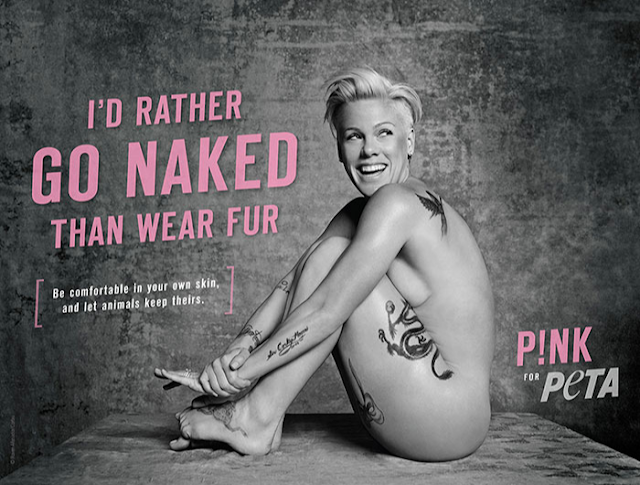 Pink goes nude for PETA