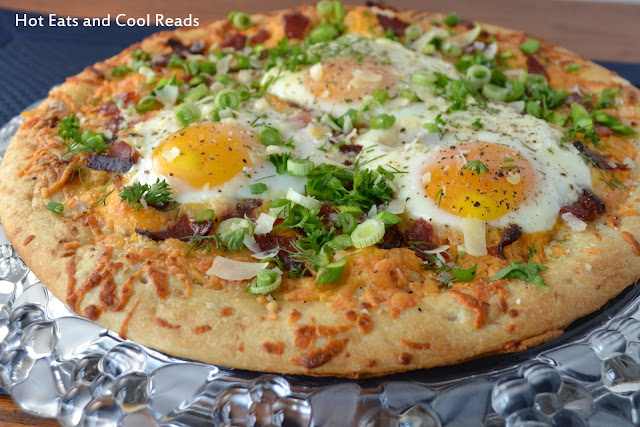 This is a unique and delicious breakfast or holiday brunch recipe! Plus, who doesn't love pizza anytime of day? Bacon & Asparagus Breakfast Pizza Recipe from Hot Eats and Cool Reads