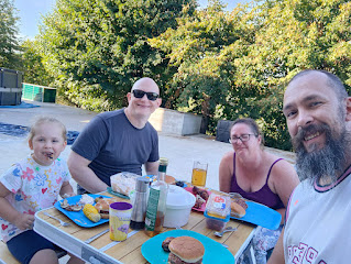 Enjoying a BBQ on the patio