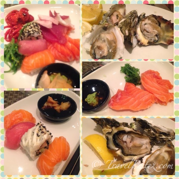 Sushi, Salmon sashimi and oyster!