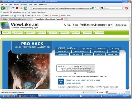 viewlike check ur website against multiple resolutions - rdhacker.blogspot.com