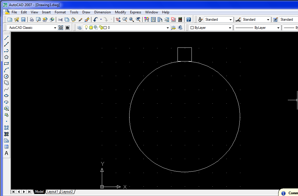 Penggunaan Perintah  Array pada AutoCad 2007