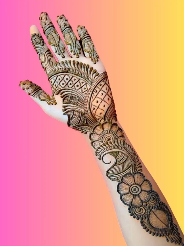 Left Hand Mehndi Design Front (3)