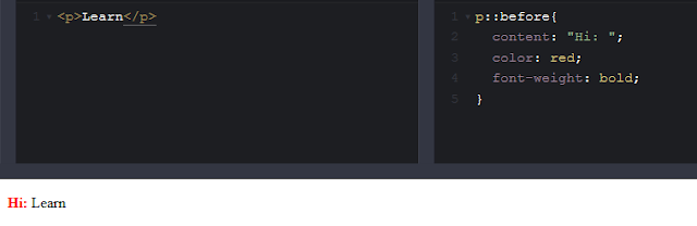 Learn :before and :after pseudo elements in css