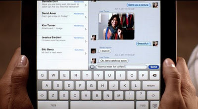 Tampilan iMessage di iPad