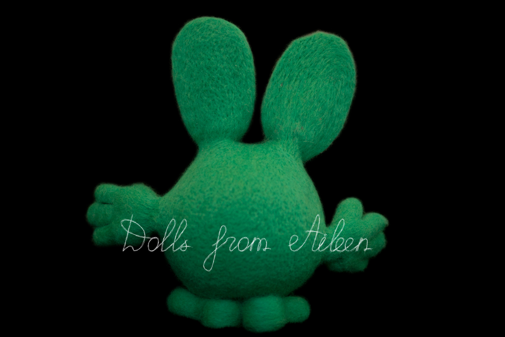 ooak needle felted cartoon bunny rabbit