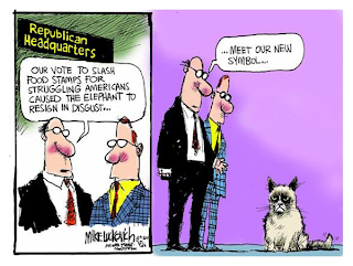 image: cartoon by Mike Luckovich "The Grumpy Old Party"