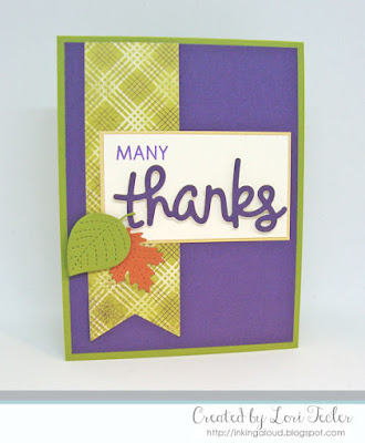 Many Thanks card-designed by Lori Tecler/Inking Aloud-stamps and dies from Lawn Fawn