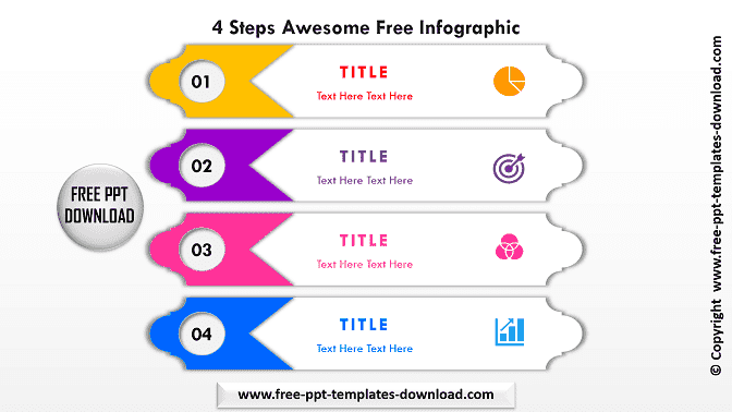 4 Steps Awesome Free Infographic Template Download