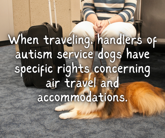 When traveling, handlers of autism service dogs have specific rights concerning air travel and accommodations.