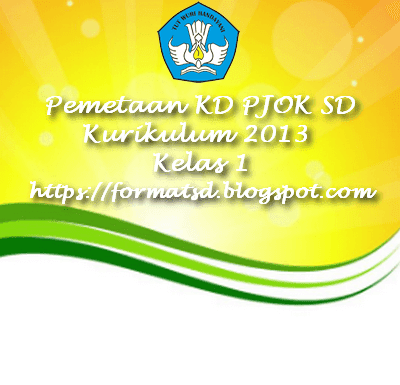 Pemetaan KD PJOK SD Kurikulum 2013 Kelas 1