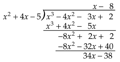 (x^3-4x^2-3x+2)÷(x^2+4x-5)