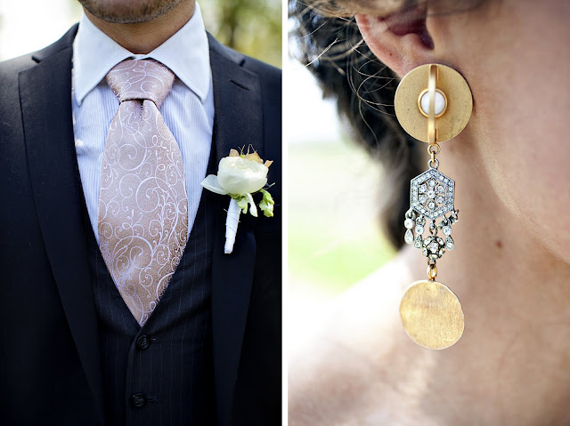 Groom's Attire by Modern Day Dapper, Jewelry by Stephanie Lake Design