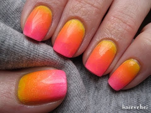 Sunset Ombré Gel Nail