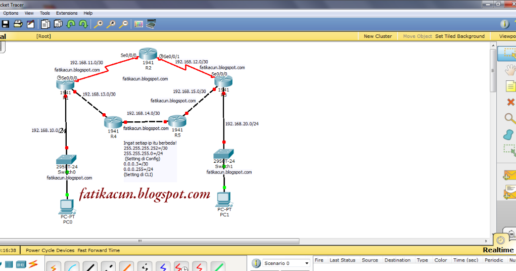 Cara Setting Router, Switch dan PC Menggunakan Cisco 