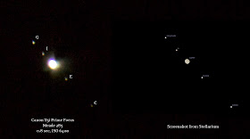 Jupiter and moons from DSLR