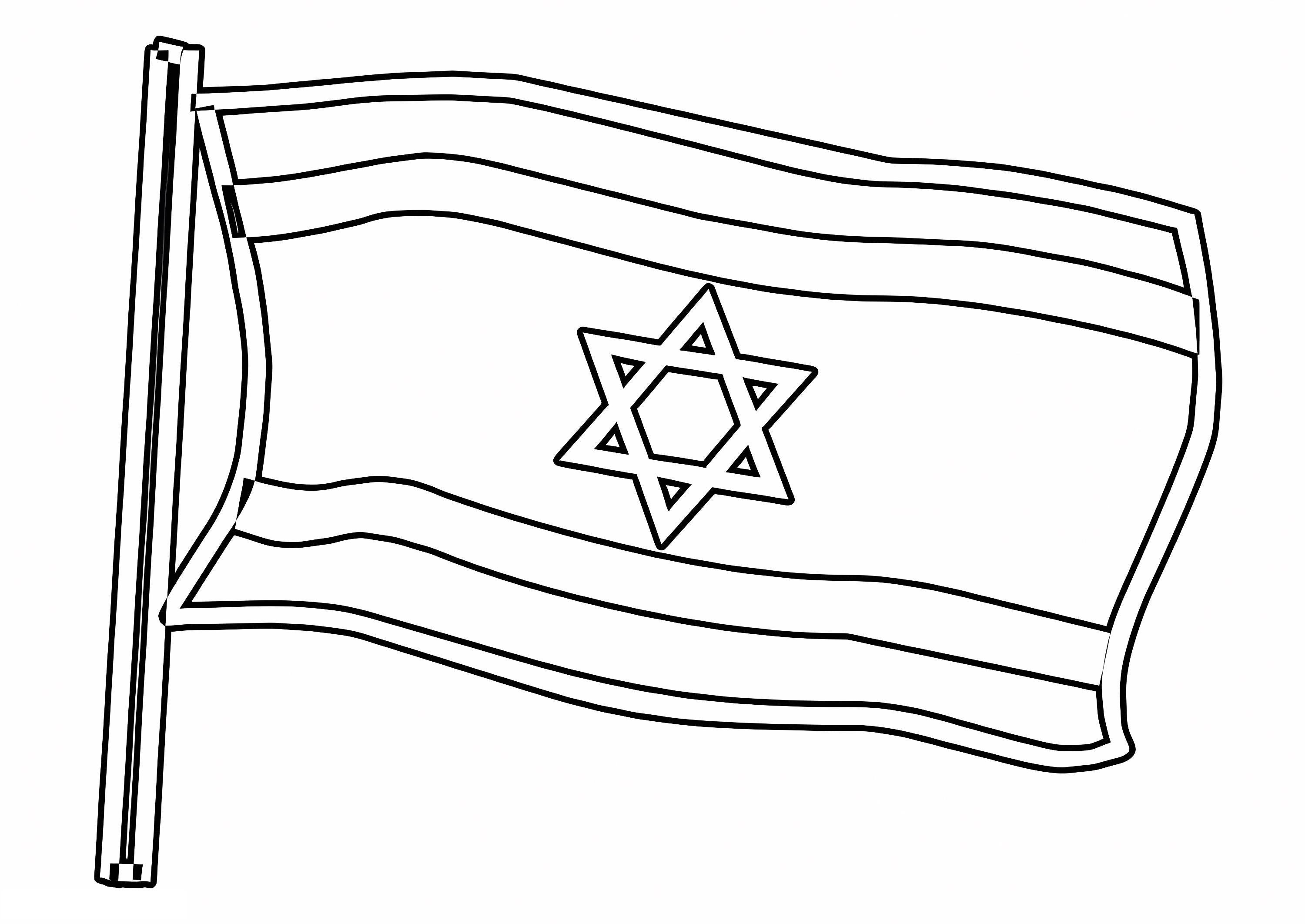 Descubra a Magia das Cores na Bandeira de Israel: Impressão e Coloração Divertidas