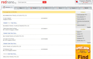 travel agency directory page on rednano