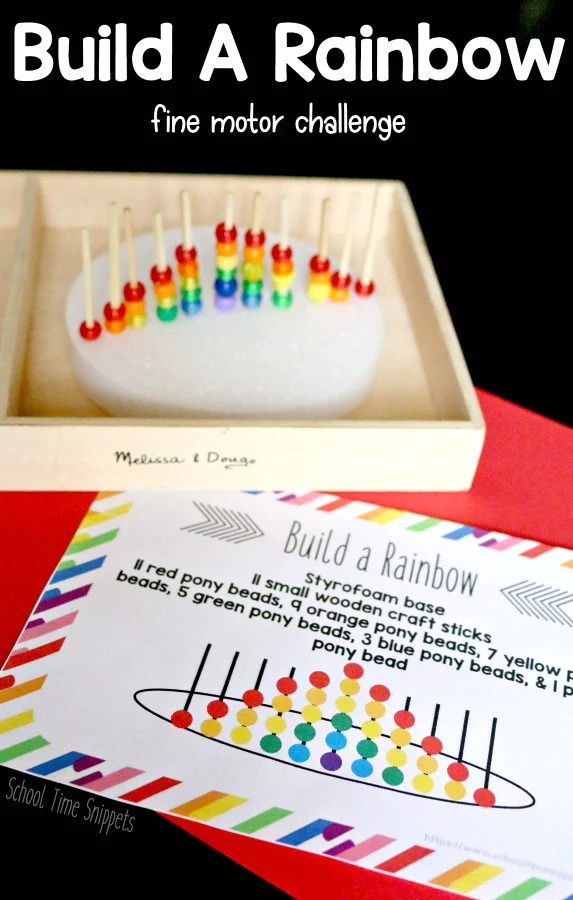 STEAM rainbow preschool activity