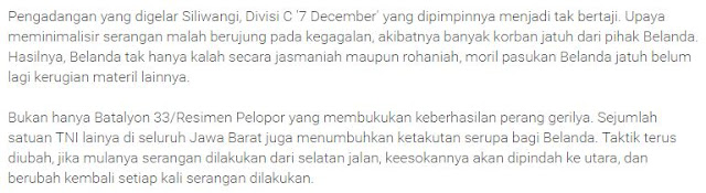 Divisi Siliwangi: Jalan maut, neraka kematian serdadu musuh di Jawa Barat